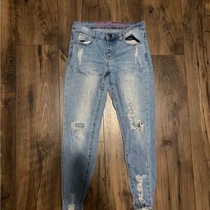 GOGO Light Blue Distressed Skinny Jeans